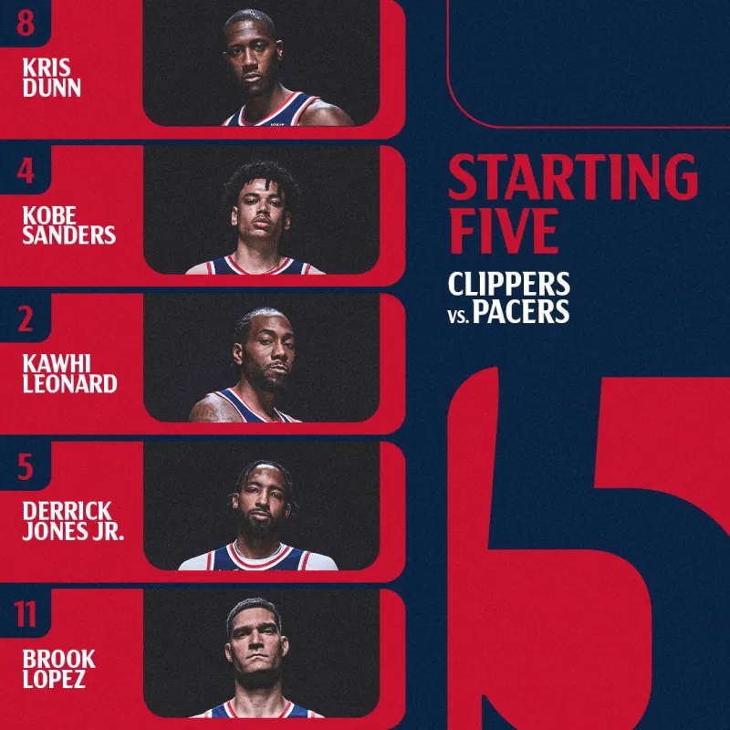 kaiyun-快船首发：邓恩、桑德斯、伦纳德、小琼斯、大洛